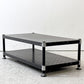 エレクター ERECTA メタルラック Metal Rack 2段 ローテーブル AVボード  W91cm ブラック アジャスター付き ●