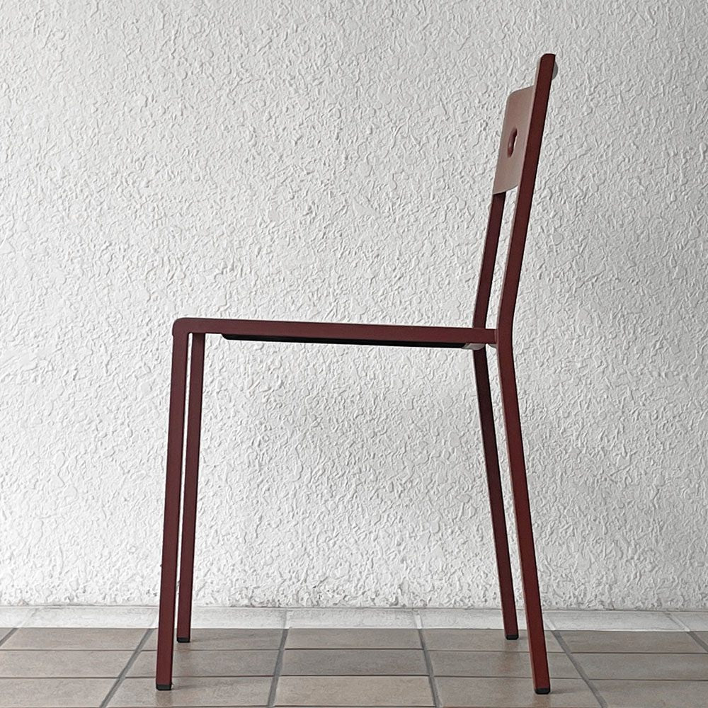 ヘイ HAY バルコニーチェア BALCONY CHAIR 屋外用 ダイニングチェア アームレス スタッキング スチール アイアンレッド 北欧 デンマーク 定価44,000円 B ◇