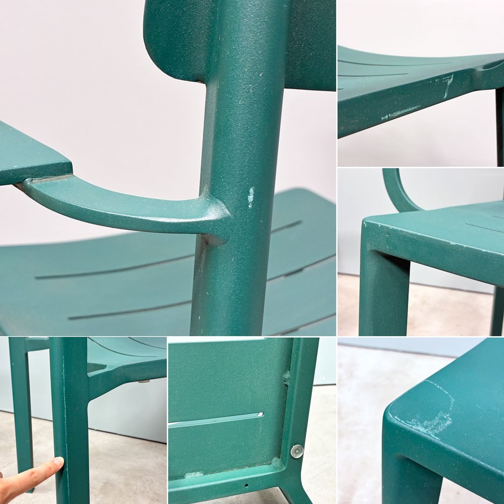 ザ・コンランショップ THE CONRAN SHOP ハイライン アウトドア アームチェア HIGHLINE OUTDOOR ARM CHAIR グリーン A ◎