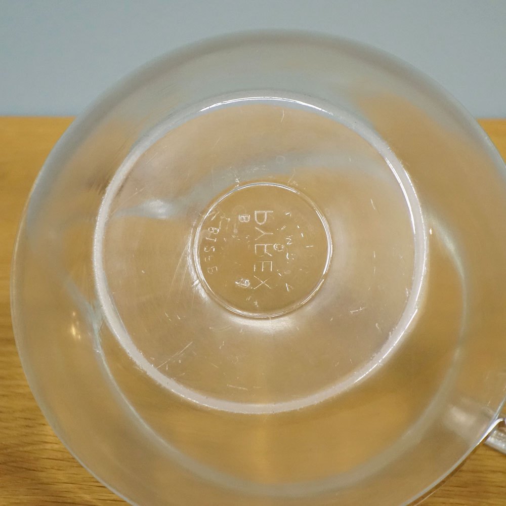 オールドパイレックス OLD PYREX コーニング社 Corning フレームウェア FLAMEWARE ティーポット 逆ハンドル USビンテージ ◎