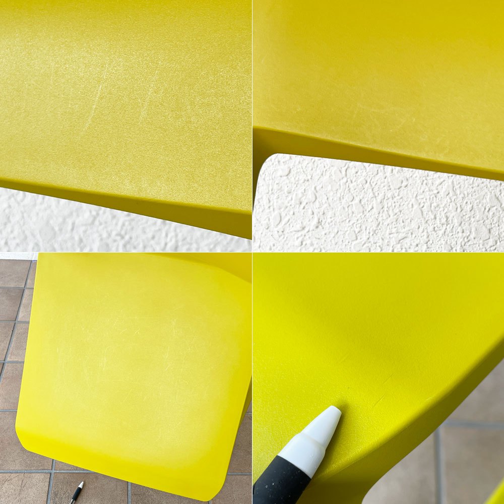 ヴィトラ Vitra ティプトン Tip Ton ワークチェア ダイニングチェア デスクチェア マスタード スタッキング チルト機能 定価￥47,300- ◇