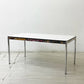 USMハラー USM Haller モジュラーファニチャー ハラーテーブル ワーキングデスク H70cm アジャスター パールグレーラミネート(ホワイト) 高さ調整機能付 スイス A ●