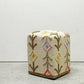 MAT The Basics プフ poufs インド製 キリム スツール 手織り 花モチーフ コンテンポラリー ●