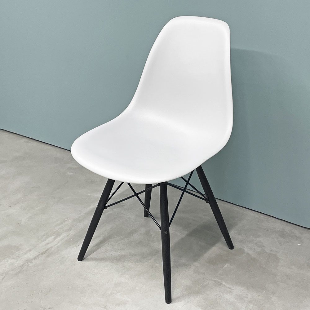 ハーマンミラー HermanMiller サイドシェルチェア ドゥエルレッグ DSW アルパイン × エボニー ポリプロピレン製 イームズ ミッドセンチュリー B ◎