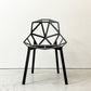 マジス MAGIS チェアワン CHAIR ONE ダイニングチェア コンスタンチン・グルチッチ スタッキング 屋外使用可 ブラック × オレンジ シートクッション付 イタリア ●
