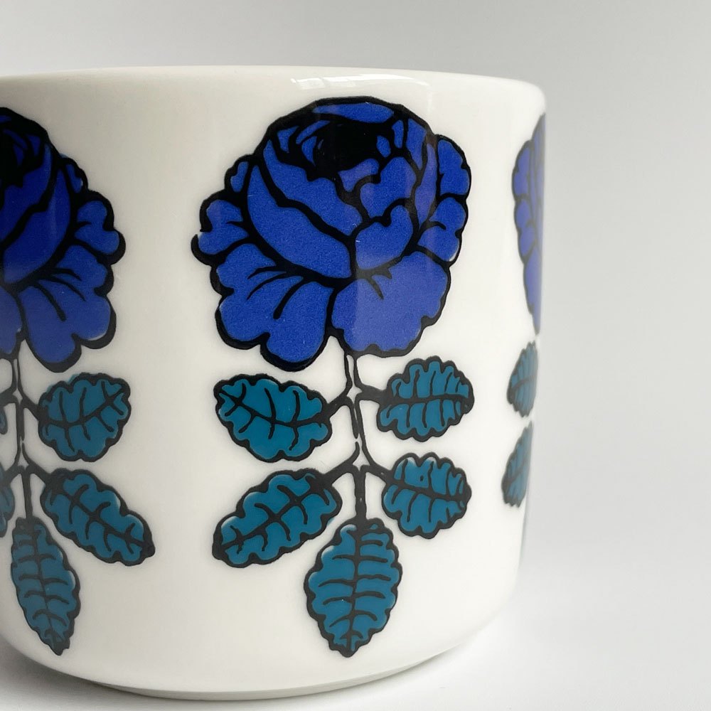 マリメッコ marimekko ヴィヒキルース VIHKIRUUSU ラテマグ ダークブルー マイヤ・イソラ フィンランド 北欧食器 廃番カラー B ♪