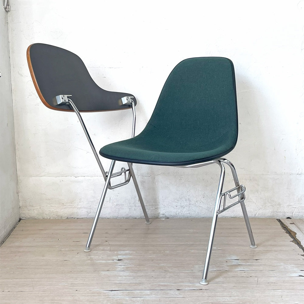ハーマンミラー Herman Miller サイドシェルチェア セカンド 2nd ビンテージ アプホルスター スクールベース スタッキングベース 肘掛けテーブル付 イームズ ミッドセンチュリー I ★