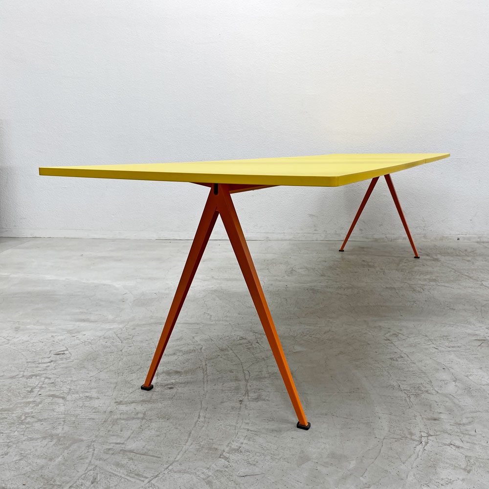 ヘイ HAY ピラミッドテーブル 02 Pyramid table 02 W300cm イエロートップ x オレンジベース 廃番カラー ヴィム・リートフェルト オランダ インダストリアルデザイン 〓