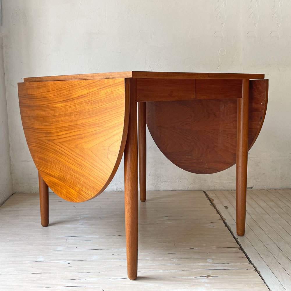デンマークビンテージ Danish Vintage チーク材 エクステンション バタフライテーブル ダイニングテーブル 北欧家具 ★