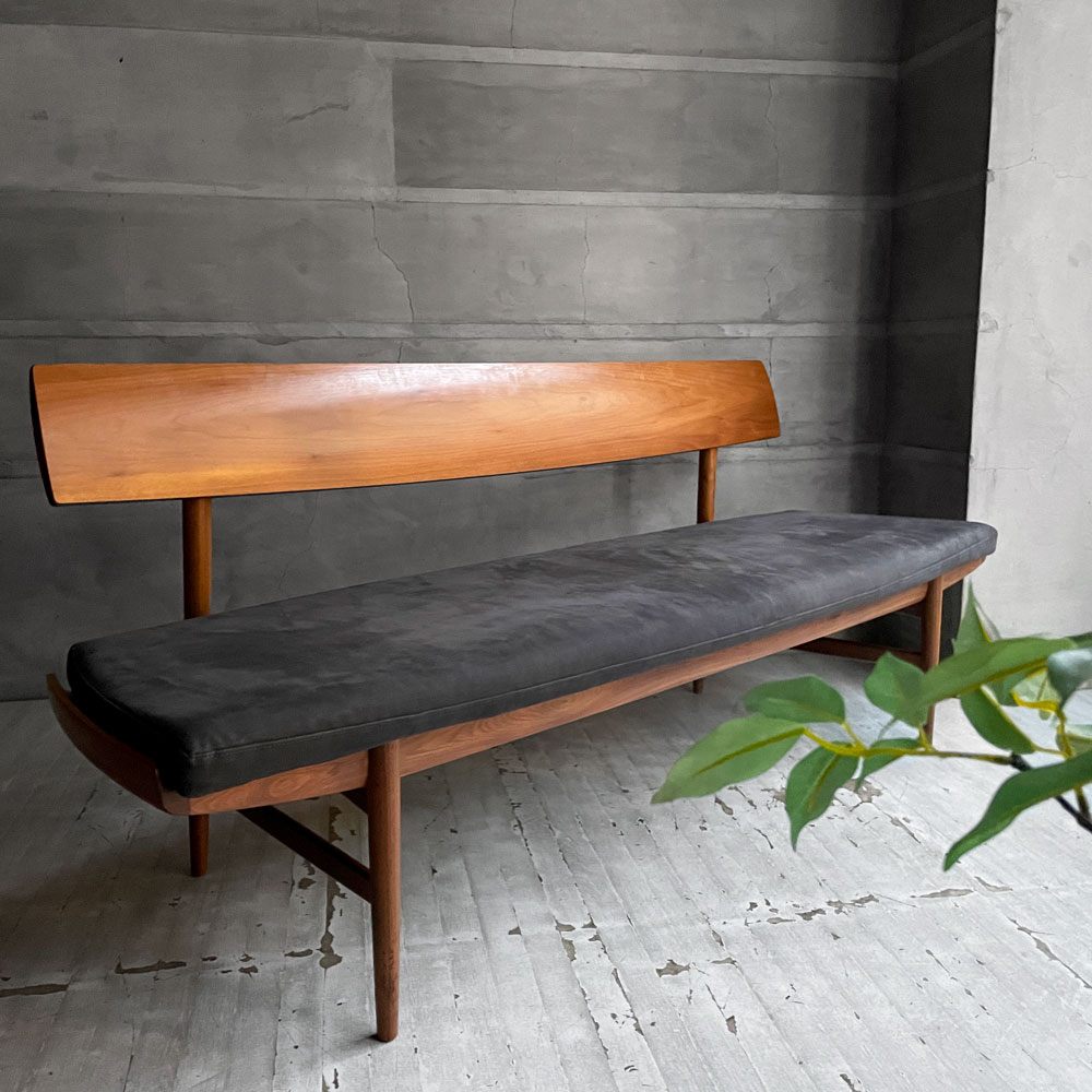 カリモク karimoku CU72モデル 3人掛け椅子ロング ダイニングベンチ ベンチチェア 長椅子 ウォールナット材 プレミアムオーダー カバーリング♪