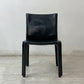 カッシーナ Cassina キャブチェア 412 CAB CHAIR アームレス 本革 ブラック マリオ・ベリーニ MoMA 永久展示品 イタリアモダン 定価￥308,000- A ●