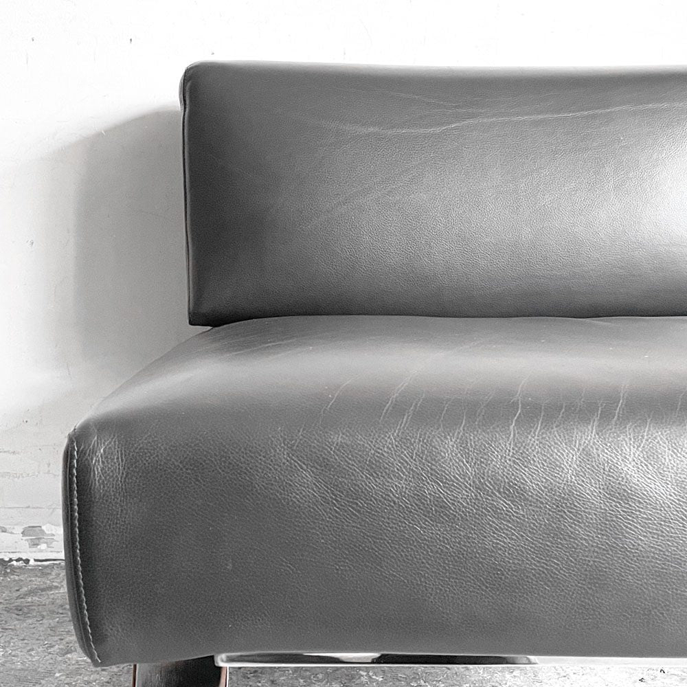 カッシーナ Cassina オンブラ OMBRA 512 ラウンジチェア 1Pソファ レザー ブラック シャルロット・ペリアン Charlotte Perriand ■