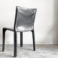 カッシーナ Cassina キャブチェア 412 CAB CHAIR アームレス 本革 ブラック マリオ・ベリーニ MoMA イタリアンモダン B ■