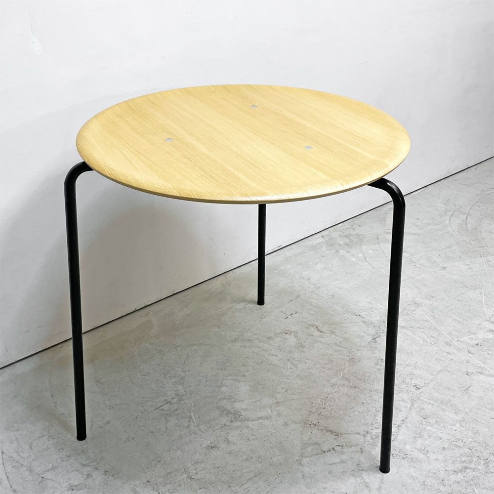 エンゲルブレヒト Engelbrechts ケヴィ KEVI 2010 ダイニングテーブル オーク材 プライウッド カフェテーブル 70cm 3本脚 ヨルゲン・ラスムッセン デンマーク 未使用品 B ●