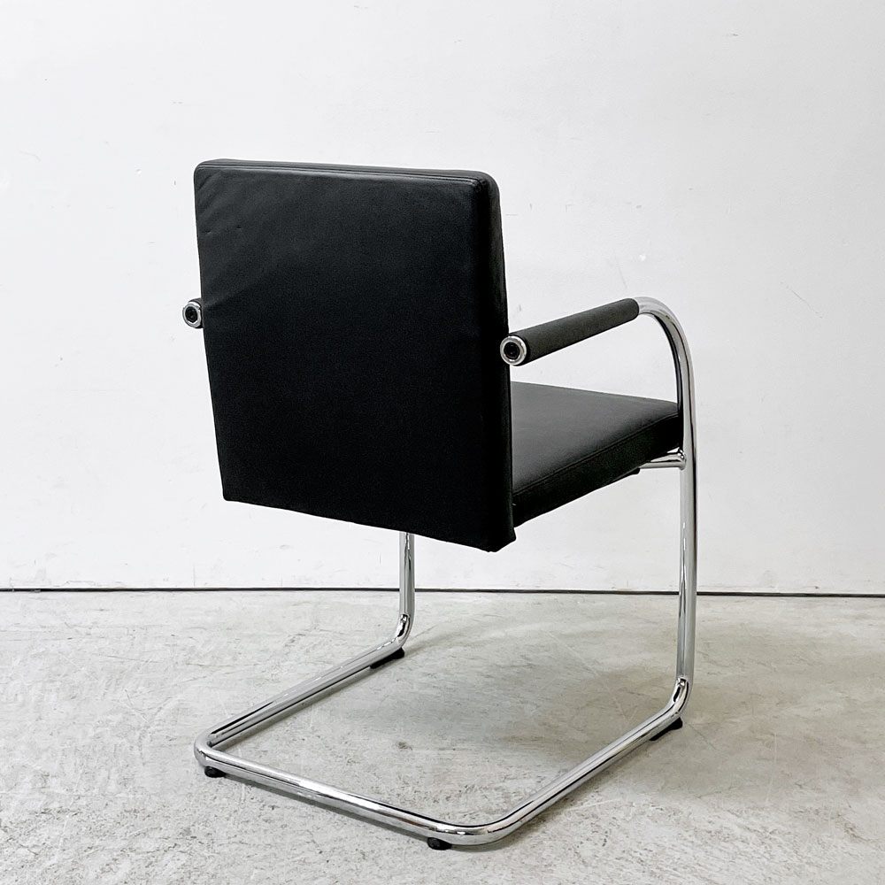 ヴィトラ vitra ビザソフト Visasoft アームチェア ミーティングチェア カンティレバー 本革 アントニオ・チッテリオ モダンデザイン A ●