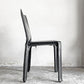 カッシーナ Cassina キャブチェア 412 CAB CHAIR アームレス 本革 ブラック マリオ・ベリーニ MoMA イタリアンモダン B ■
