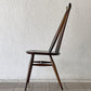 アーコール Ercol ゴールドスミス ダイニングチェア コロニアル ハイバック エルム材 ダークブラウン ブルーラベル UKビンテージ 英国 ◇