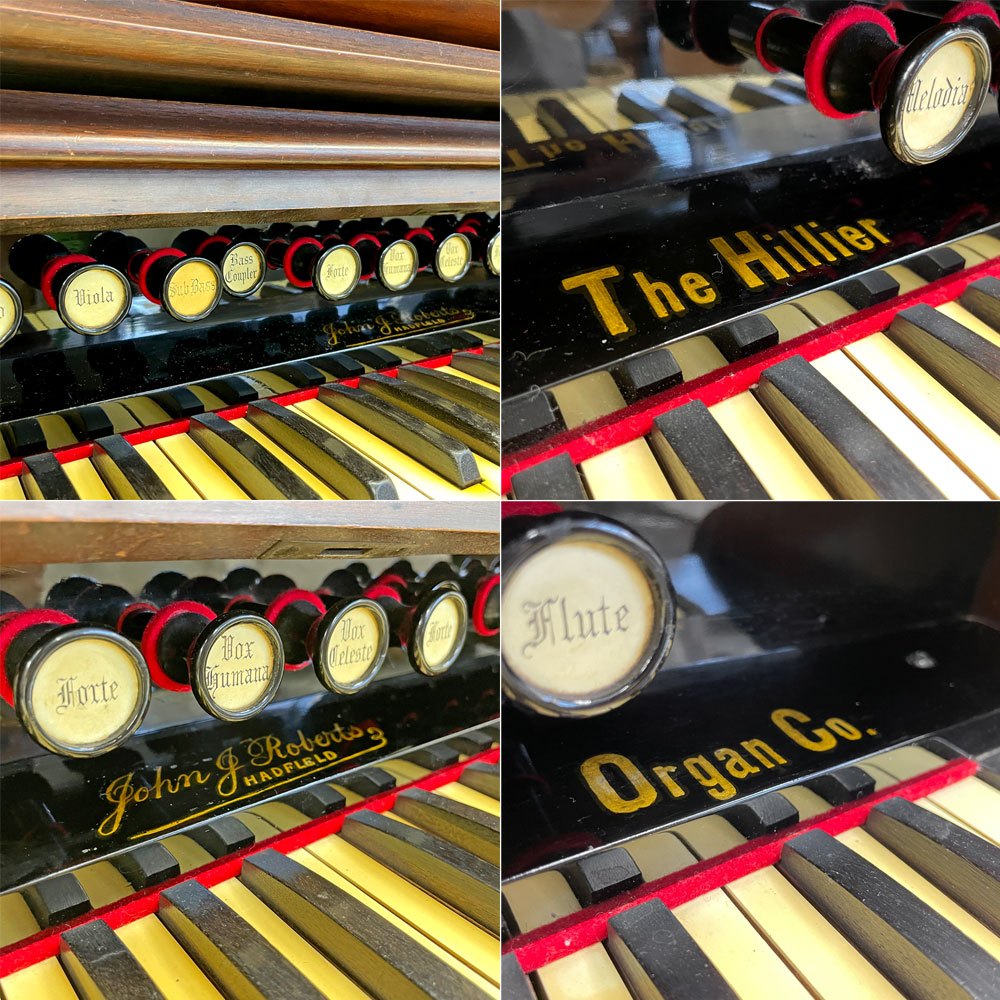 ヒリアー オルガン The Hillier Organ Co. ハーモニウム リードオルガン 16ストップ 61鍵盤 英国 アンティーク UK【引取限定】 〓