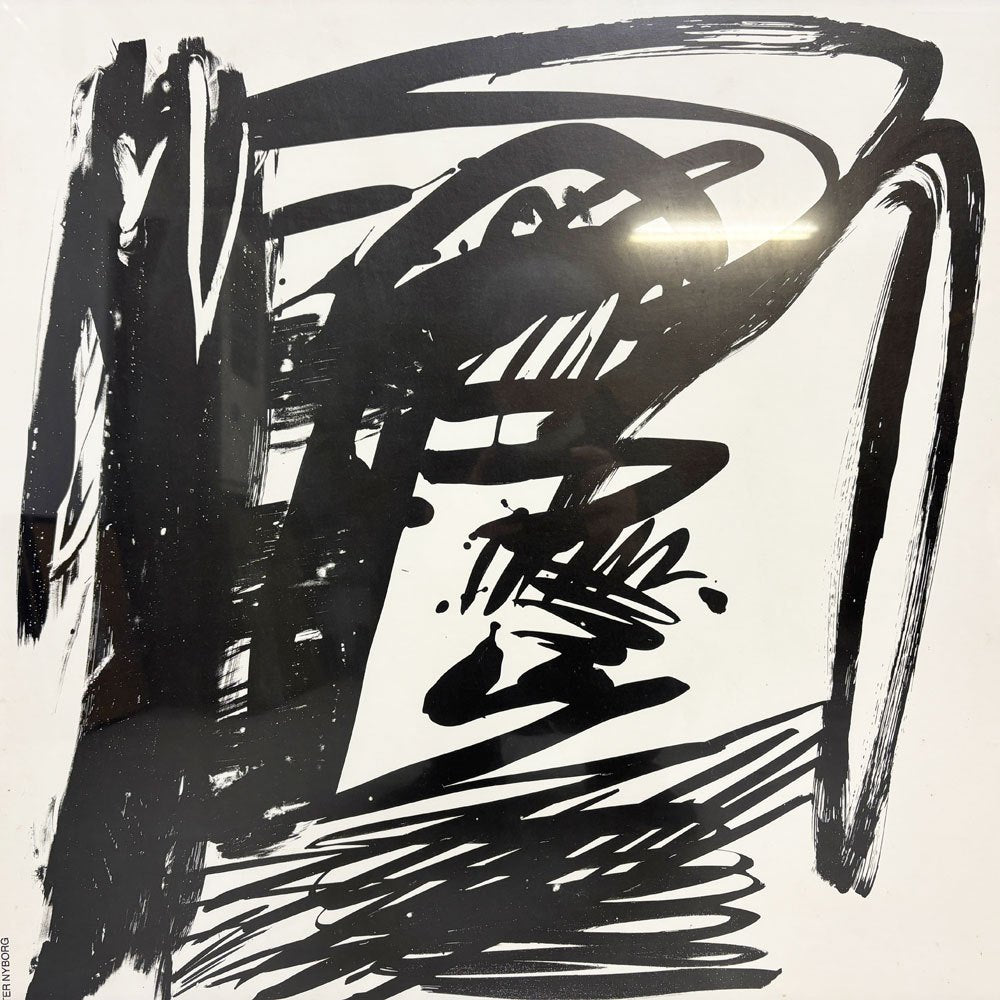il colpo dei barbari 展覧会ポスター ピーター・ニボー Peter Nyborg ブランツ・パークス Brandts Pakhus 1985年 デンマーク コペンハーゲン 額装品 ●