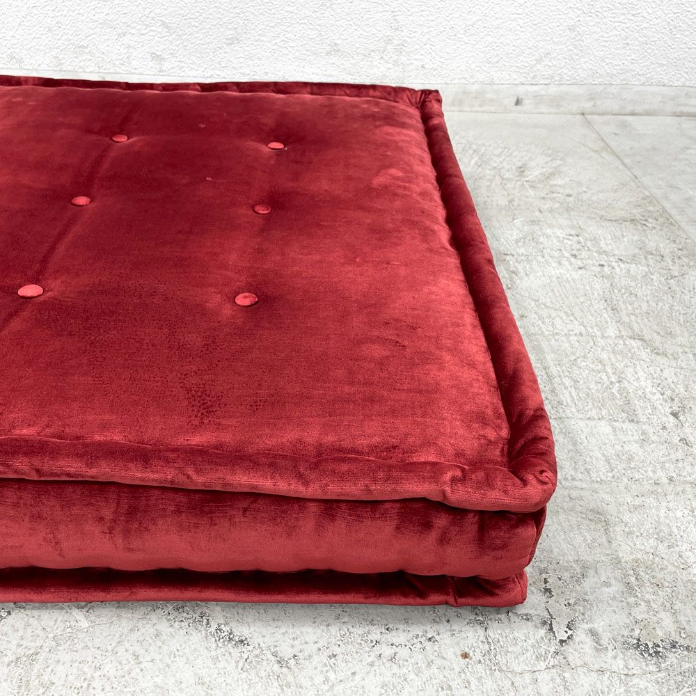 ロッシュ ボボア ROCHE BOBOIS マ ジョン Mah Jong ソファ ローソファ シートクッション レッド フランス 〓