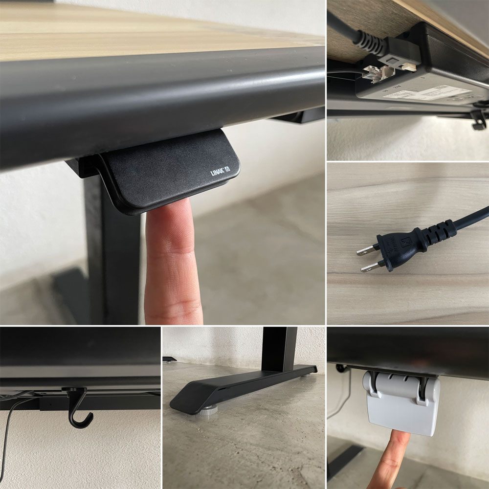 コクヨ KOKUYO ハイエンドシリーズ シークエンス SEQUENCE 電動昇降デスク W1150 チルト可 ベーシックレバー ハイグレードカラー ウォームミディアム天板 × ブラック脚 参考価格294,910円の品 〓