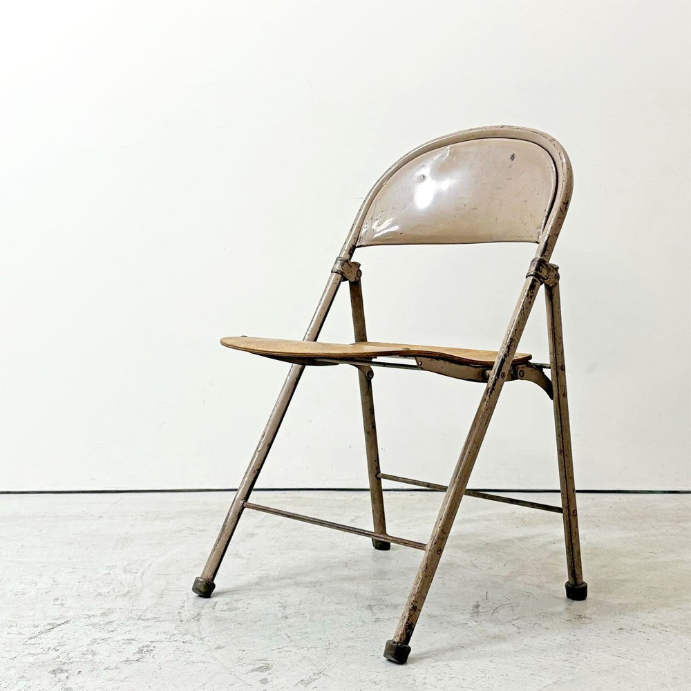 アメリカンシーティングカンパニー AMERICAN SEATING COMPANY フォールディングチェア プライウッド × スチール USビンテージ A ●