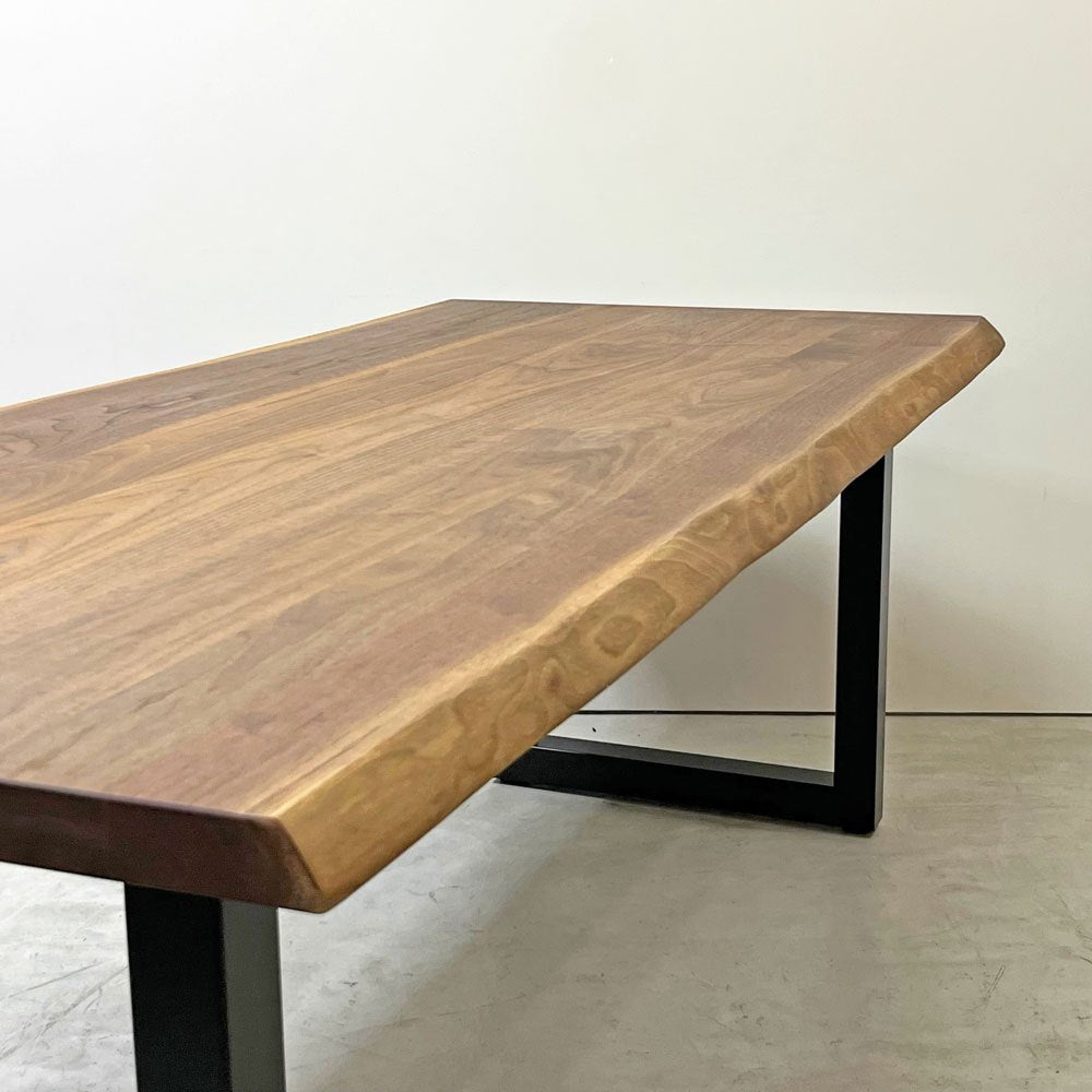 マスターウォール MASTERWAL ワイルドウッド ライブエッジ シック41 WILDWOOD LIVE EDGE THICK41 ダイニングテーブル W200cm ウォールナット無垢材 アカセ木工 ●