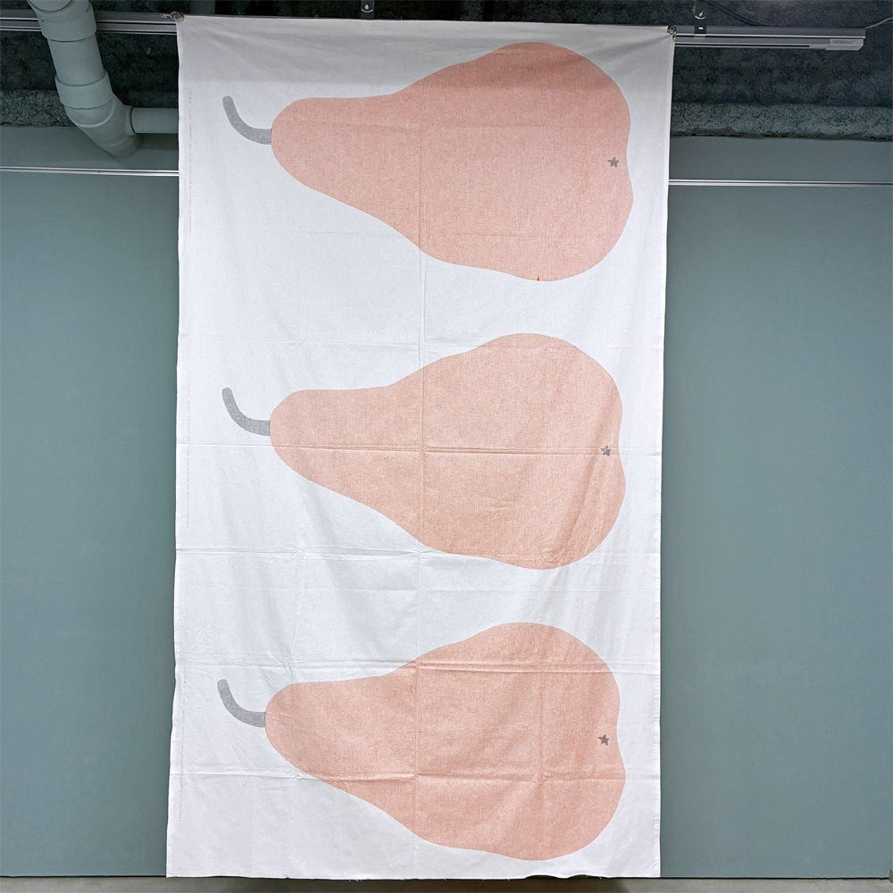 マリメッコ Marimekko パーリナ paaryna マイヤ・イソラ Maija Isola ファブリック オレンジ 洋ナシ 146×254cm ◎