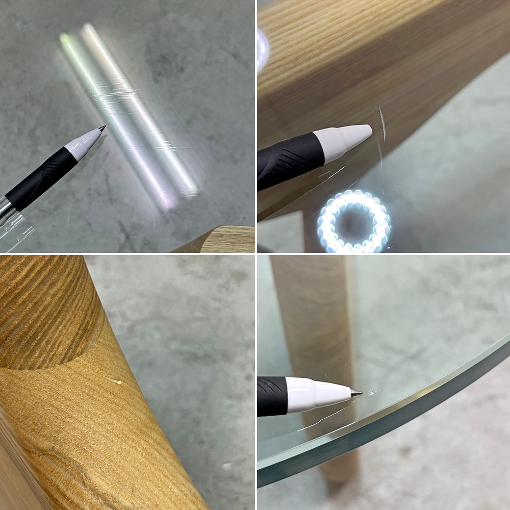 イサムノグチ Isamu Noguchi コーヒーテーブル Coffee Table ガラス天板 厚19mm リプロダクト品 デザイナーズ家具 名作 ●