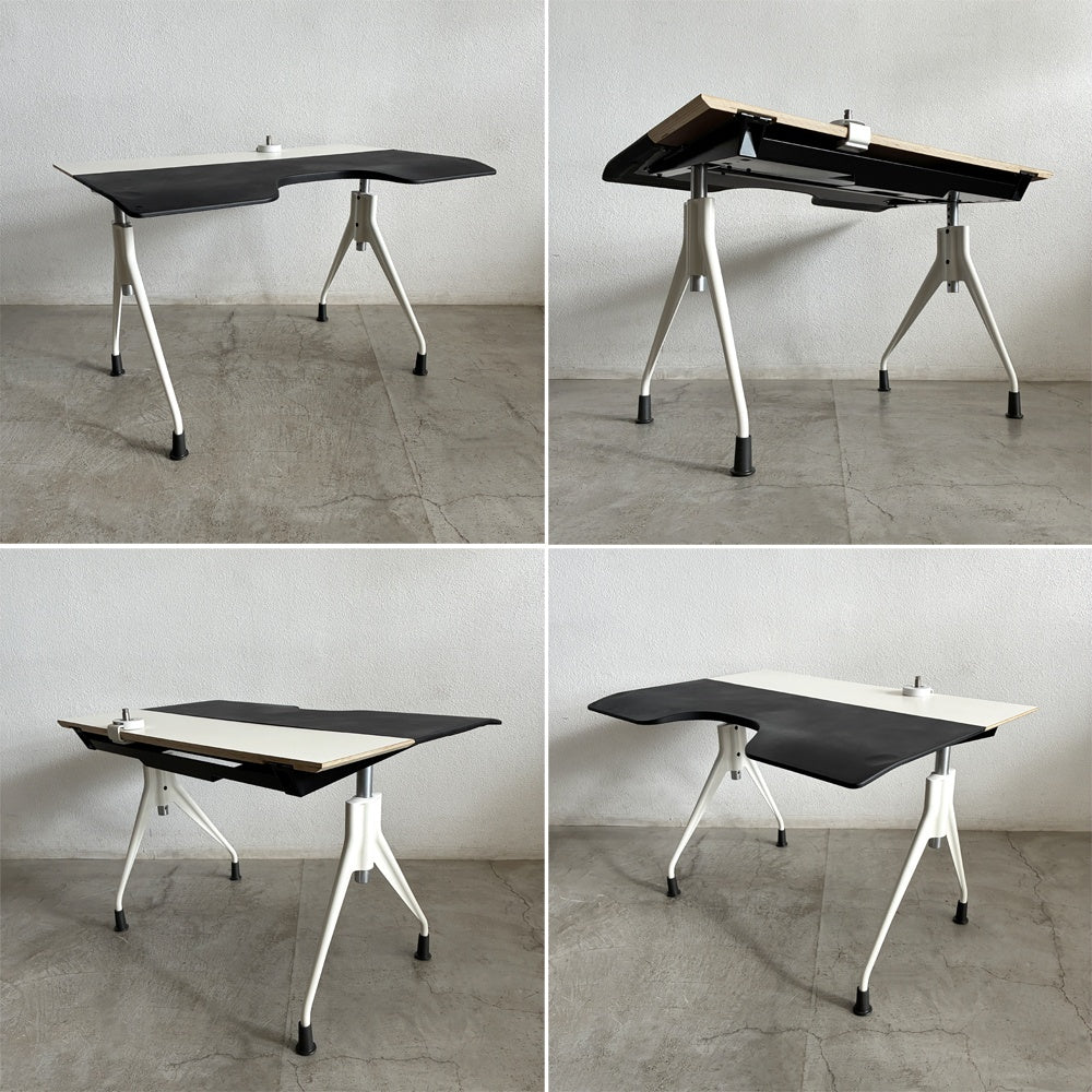 ハーマンミラー Herman Miller エンベロップデスク スライド天板 & 高さ調節機能 モニターアーム付き Envelop Desk ビルスタンフ & ジェフウェバー 参考合計価格234,528円 程度良好 〓