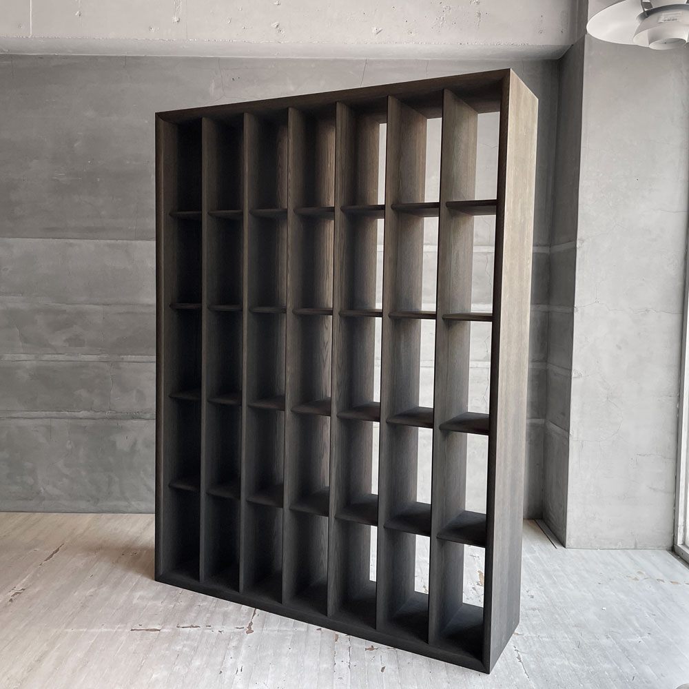 タイムアンドスタイル TIME＆STYLE コモレビシェルフ Komorebi shelf BDTC-306 オーク材 チャコールグレー オープンシェルフ 飾り棚 本棚 ディスプレイラック 間仕切り モダンデザイン 定価￥660,000- ♪
