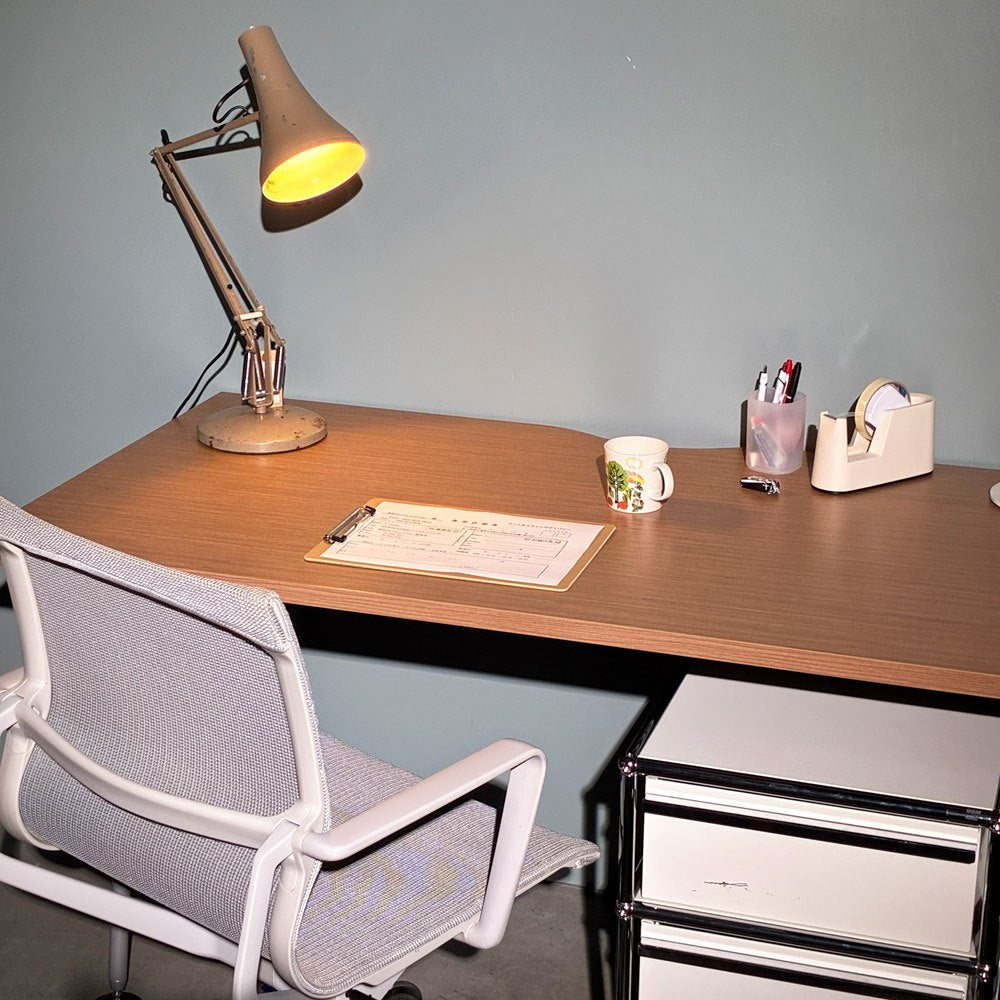 ハーマンミラー Herman Miller アバックエンバイロメンツ ABAK ミーティングテーブル デスク W140cm ウッドカラー ケーブルスパイン付き ティム・ウォレス ◎