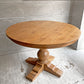オールドメゾン old maison チーク無垢集成材 ラウンド ダイニングテーブル Φ109cm バルボスレッグ クラシカル ♪