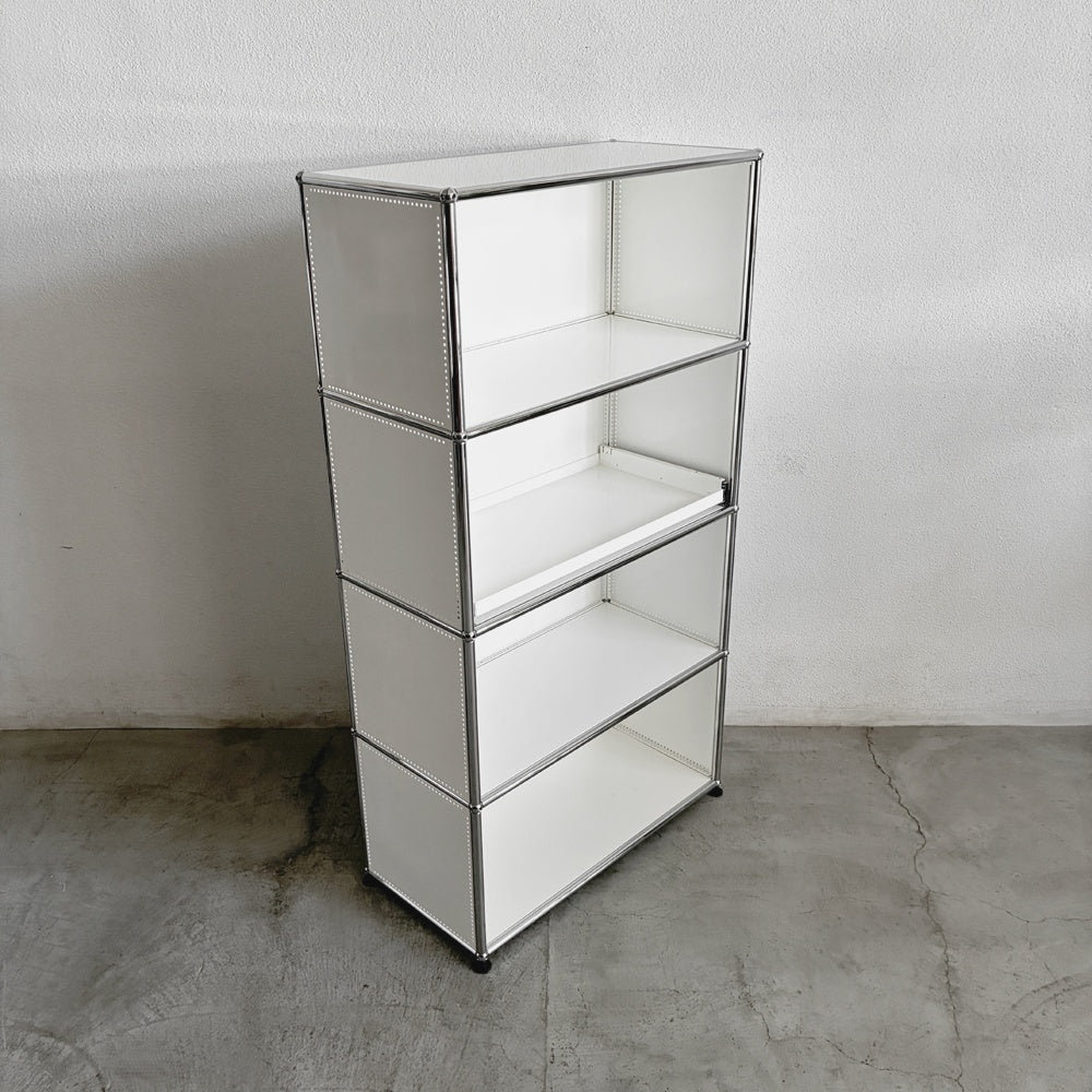 ユーエスエムハラー USMハラー USM Haller 1列×4段 シェルフ エクステンションシェルフ×1 W77.3×D37.3×H144cm 参考価格￥255,972の品 〓