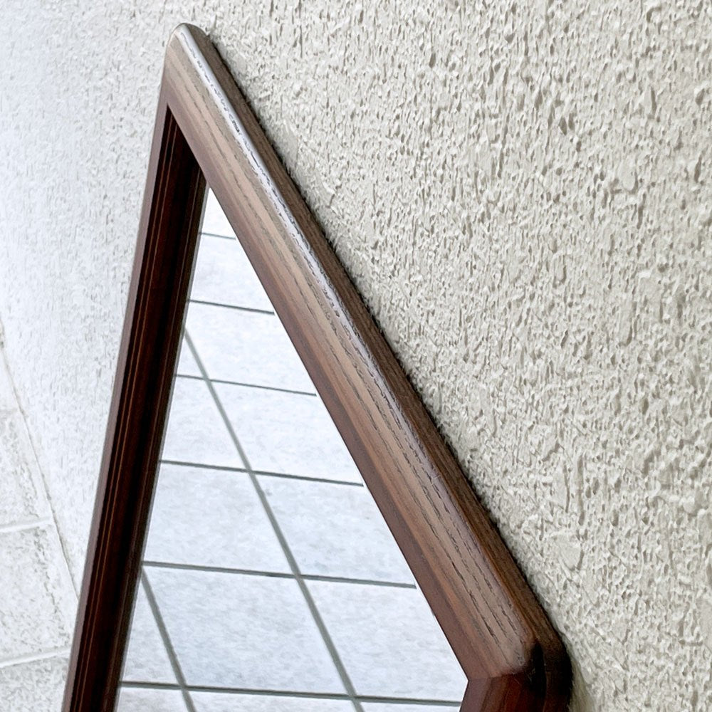 ビンテージ Vintage オーク材 ウォールミラー 壁掛け鏡 90×58cm ◇