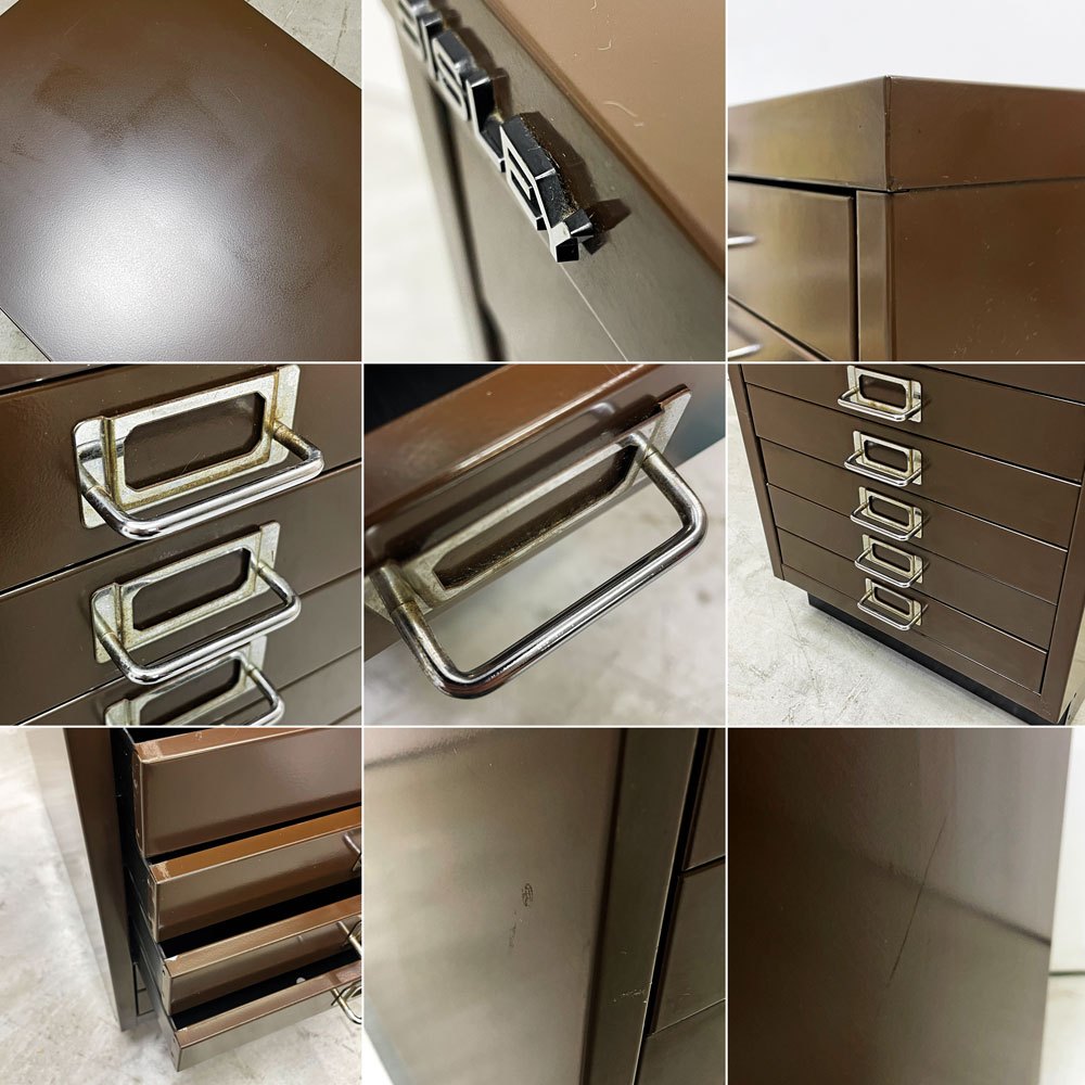 ビスレー BISLEY ベーシック BASICシリーズ A3キャビネット BA3/10 10段 デスクキャビネット ブラウン オフィス家具 英国 現状品 ●