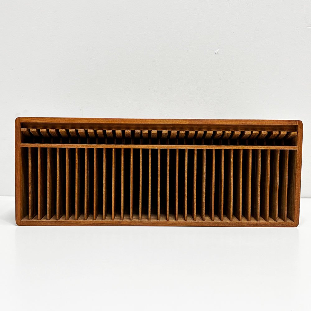 カルマーデザインズ Kalmar Designs 壁掛けCDホルダー チーク無垢材 北欧家具 デンマーク ビンテージ ●