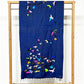 マーブルシュッド marble SUD バードショール BIRD SHAWL マフラー 刺繍 ネイビー 80×180cm 未使用品 参考定価￥17,380- ◎