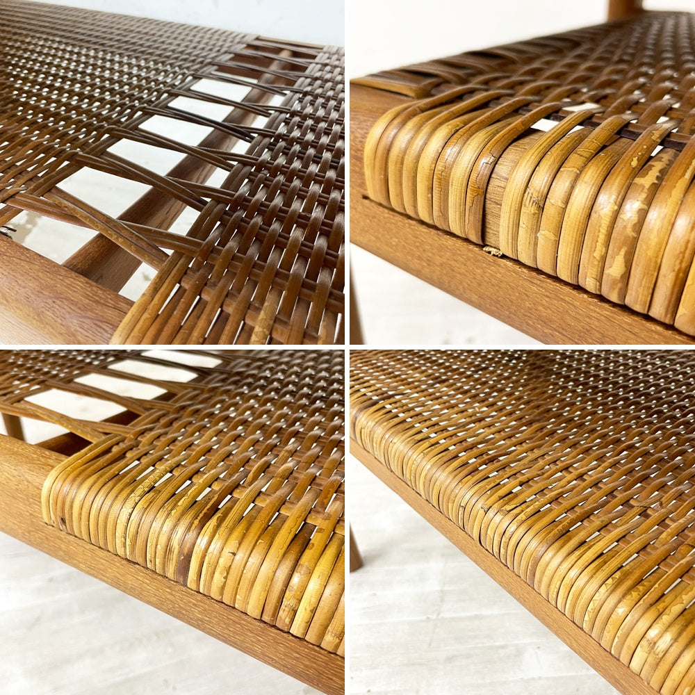 アンドレアスタック Andreas Tuck AT10 チーク材×オーク材 コーヒーテーブル ローテーブル ハンス J.ウェグナー Hans J. Wegner デンマークビンテージ 北欧 ●