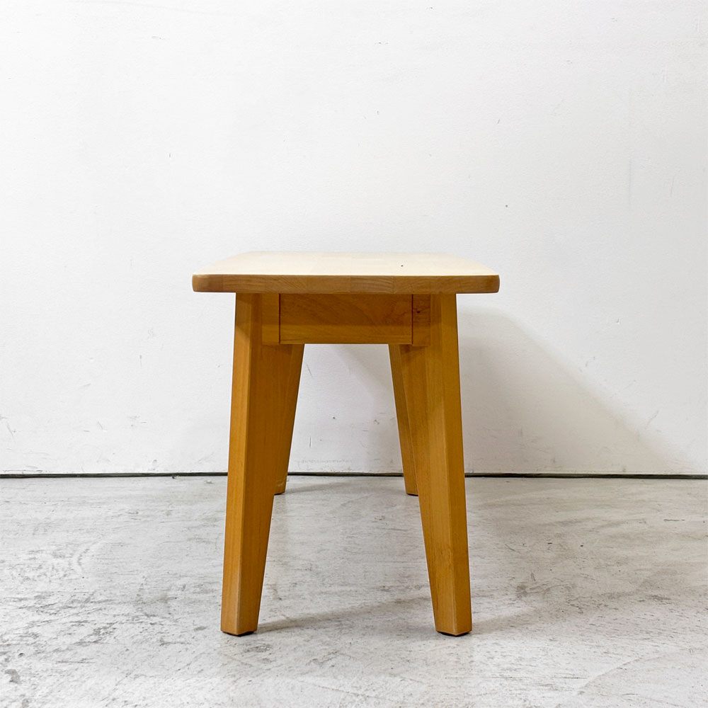 モモナチュラル MOMO Natural ヴィボ VIBO ユニットベンチ ダイニングベンチ オーバル W105cm アルダー材 オイルフィニッシュ 定価￥38,000- ●