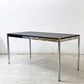 USMモジュラーファニチャー USM Haller USMハラーテーブル ワーキングデスク ダイニングテーブル チャコールリノリウム H74cm アジャスター C ●