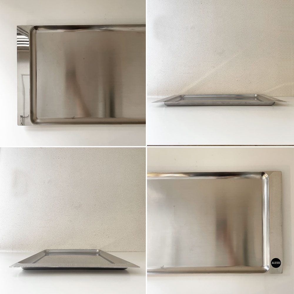 アレッシィ ALESSI プログラマ Programma 8 ステンレストレイ 52.5×30cm フランコ・サルジャーニ & エイヤ・ヘランダー イタリア 廃番 B ◎
