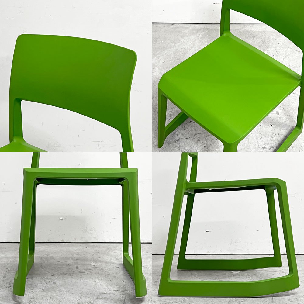 ヴィトラ Vitra ティプトン Tip Ton ワークチェア ダイニングチェア デスクチェア グリーン スタッキング チルト機能 定価￥40.700- ●