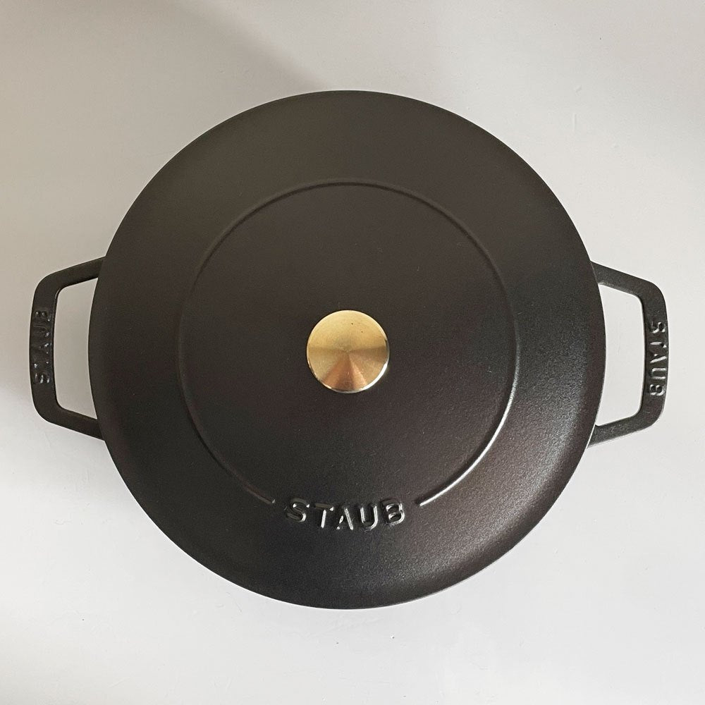 ストウブ STAUB ブレイザー ソテーパン 両手鍋 ホーロー鍋 ブラック 24cm 鋳物 鋳鉄 オーブン IH対応 フランス ■