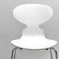 フリッツハンセン Fritz Hansen アントチェア 4本脚 カラード アッシュ ホワイト アルネ・ヤコブセン 北欧家具 ●