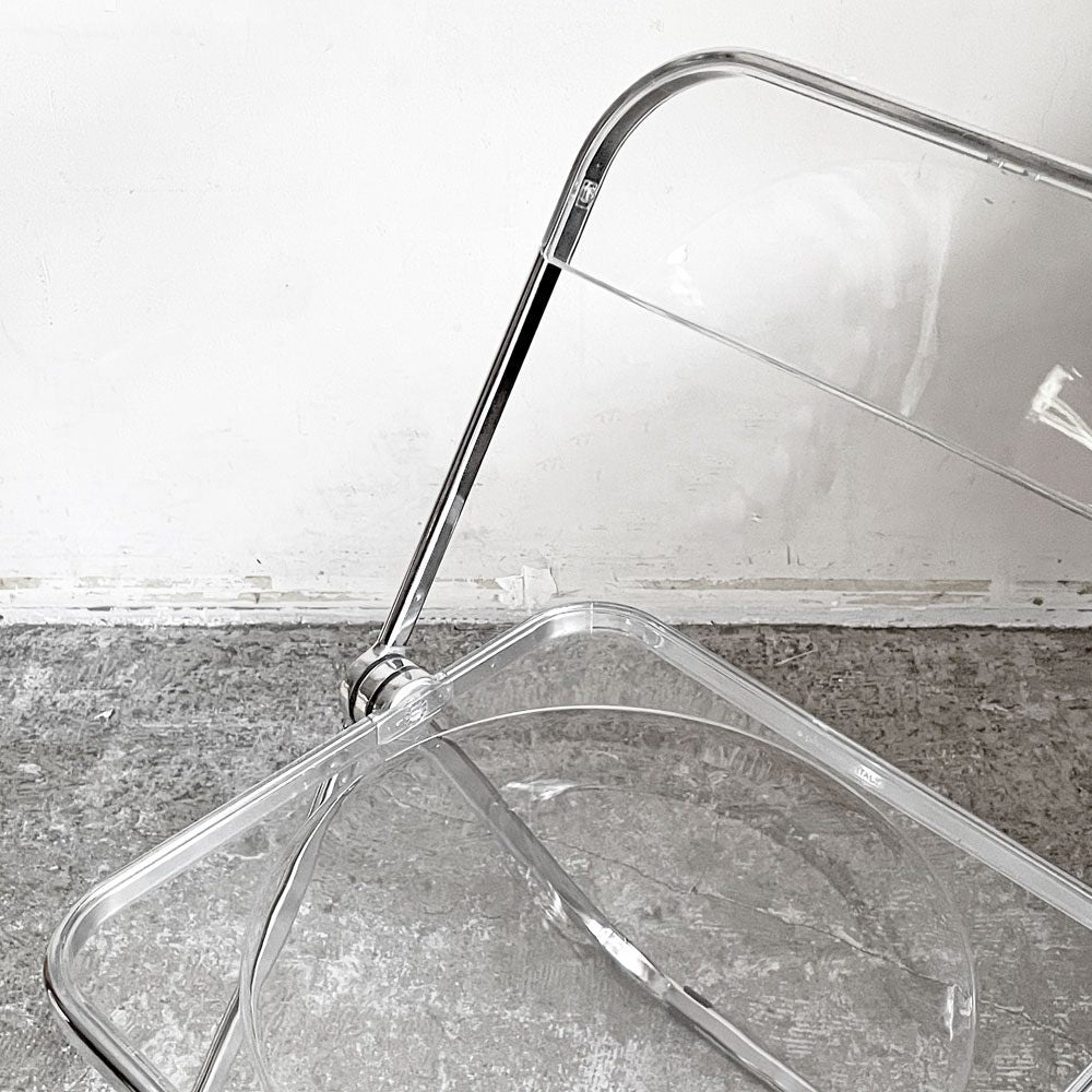 アノニマカステッリ ANONIMA CASTELLI プリアチェア PLIA チェア クリア クロームフレーム ジャンカルロ・ピレッティ Giancarlo Piretti イタリア B ■