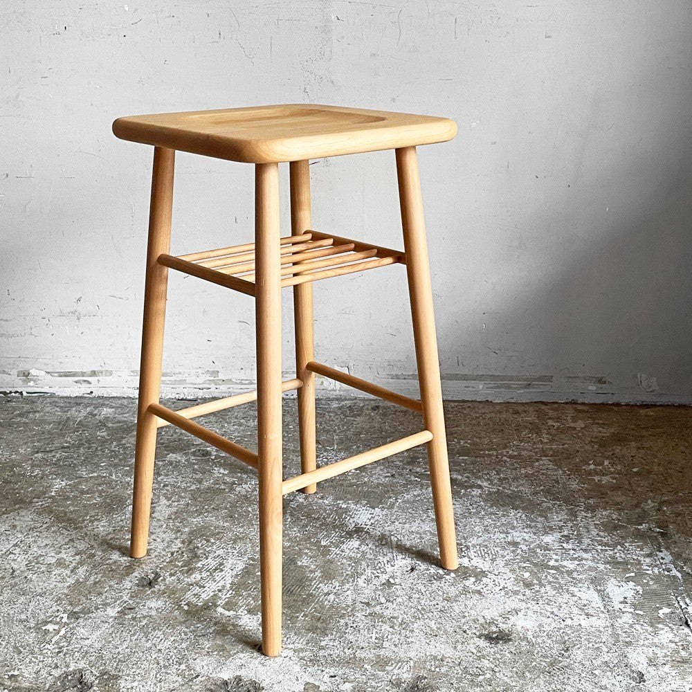 モモナチュラル MOMO Natural モチャ ウッドスツール L MOCHA WOOD STOOL L ハイスツール アルダー材 ナチュラル H61cm ナチュラルデザイン ■