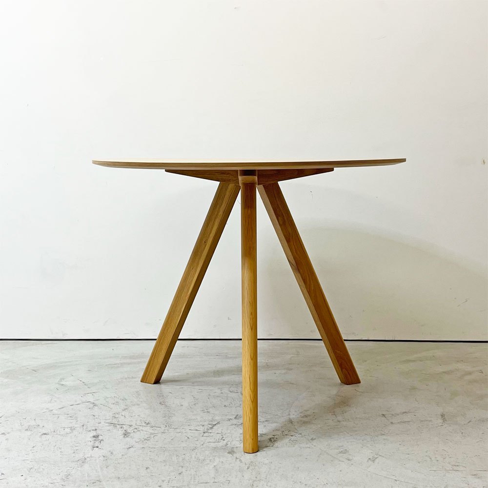ヘイ HAY CPH 20 ラウンドテーブル ダイニングテーブル Φ90cm オーク材  木天板 ウォーターラッカー ロナン＆エルワン・ブルレック デンマーク 北欧家具 定価￥181,500- ●