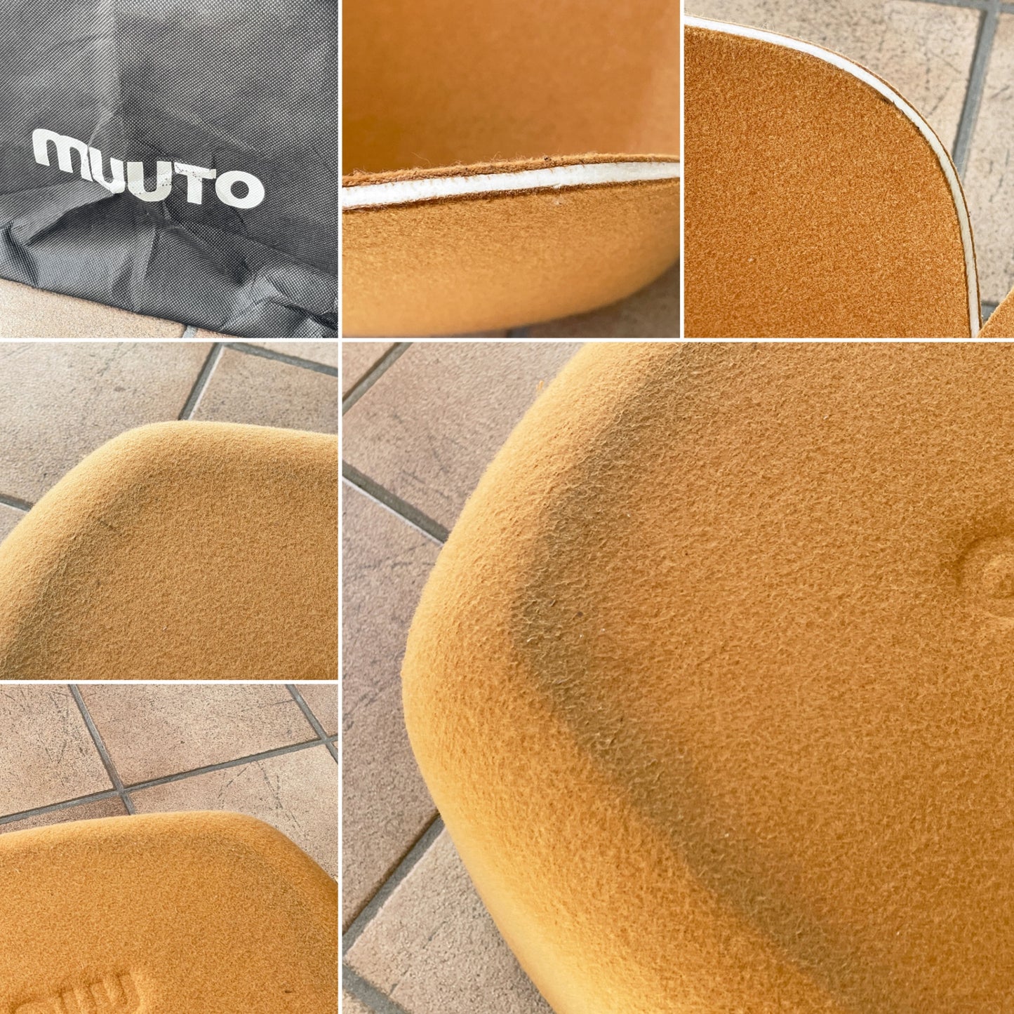 ムート MUUTO レストアバスケット RESTORE BASKET レギュラー バーントオレンジ フェルト地 ミカ トルバネン 専用袋付き デンマーク A ◇