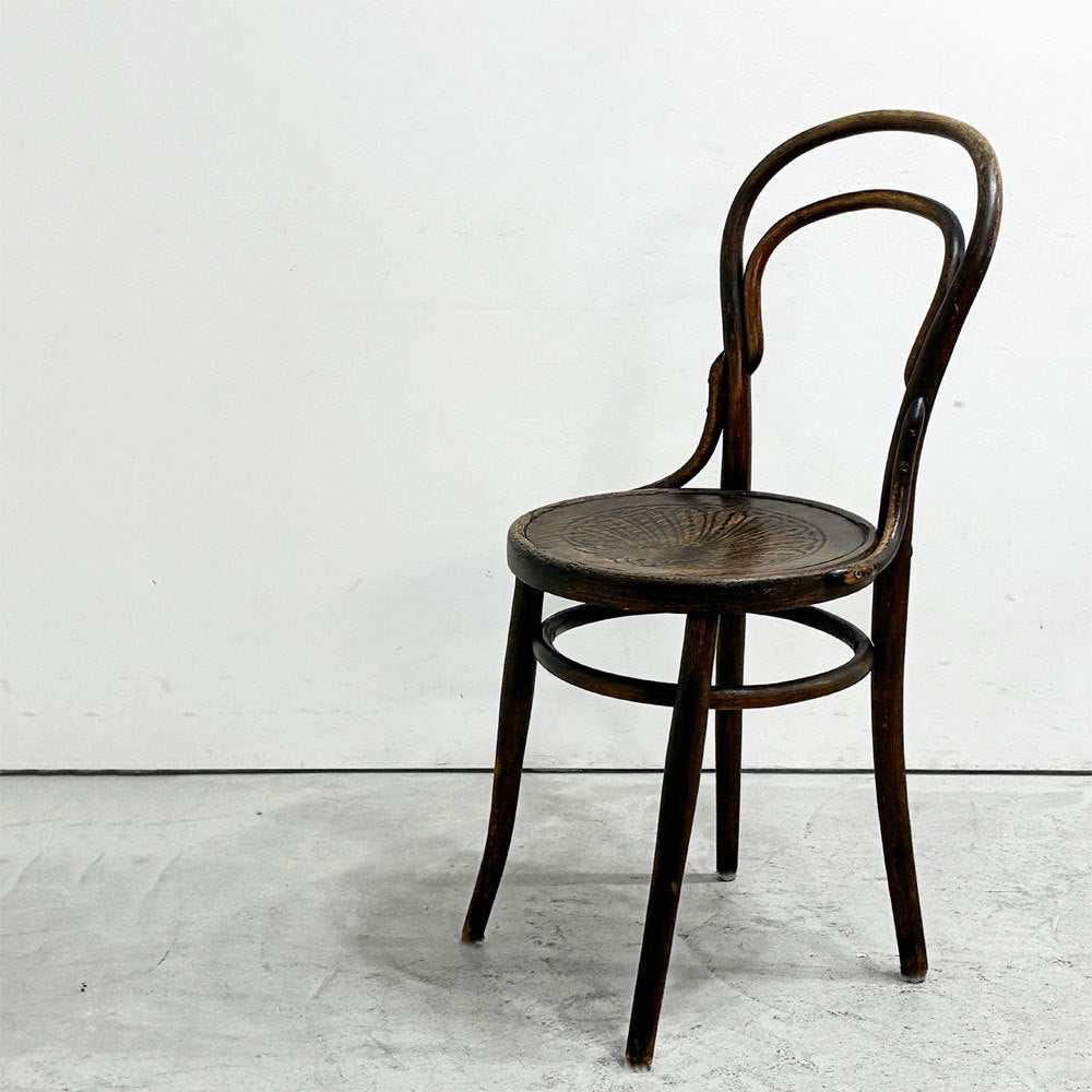ビンテージ ベントウッドチェア Vintage Bent wood 曲木椅子 サイドチェア ダイニングチェア カフェ ヨーロピアンビンテージ ●
